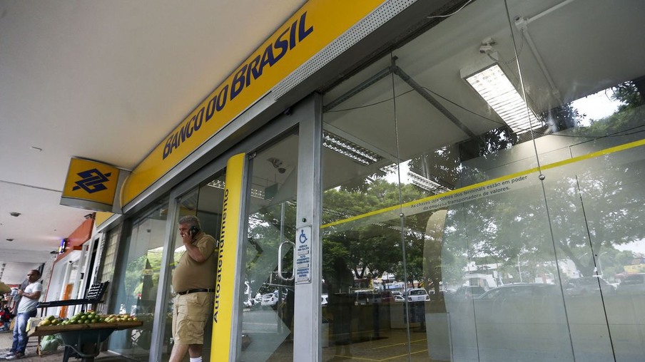 Fachada de Agência do Banco do Brasil.