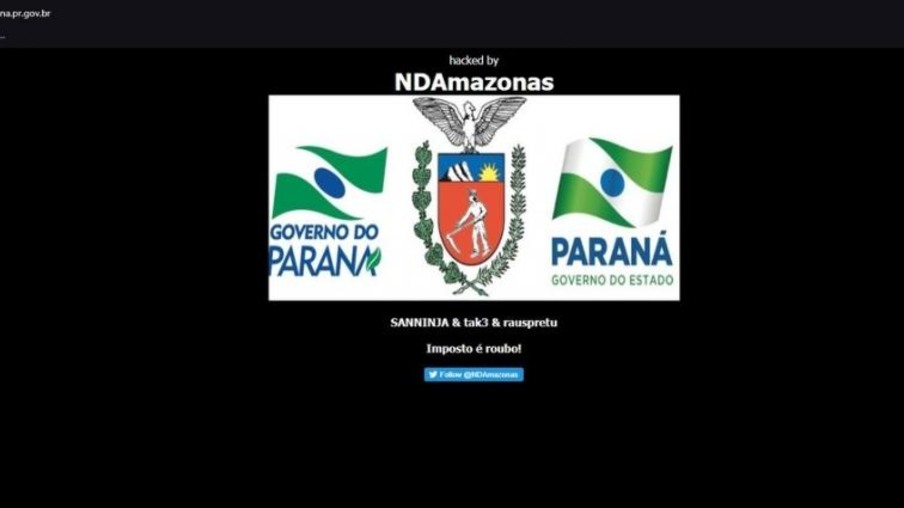 Sites do Governo do Paraná voltam ao ar após invasão hacker