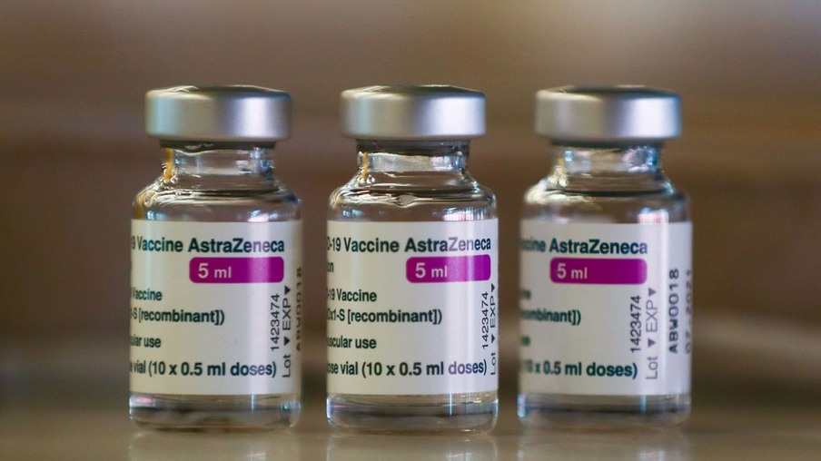 Doses of AstraZeneca's coronavirus disease (COVID-19) vaccine are seen, as Spain resumes vaccination with AstraZeneca shots after a temporary suspension, inside a COVID-19 vaccination centre at Wanda Metropolitano stadium, in Madrid, Spain, March 24, 2021. REUTERS/Sergio Perez