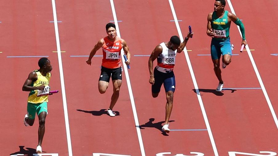 Revezamento masculino 4x100 m não alcança decisão na Olimpíada