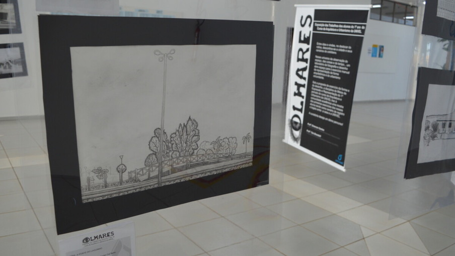 Exposição “Olhares” reúne trabalhos acadêmicos do curso de Arquitetura e Urbanismo