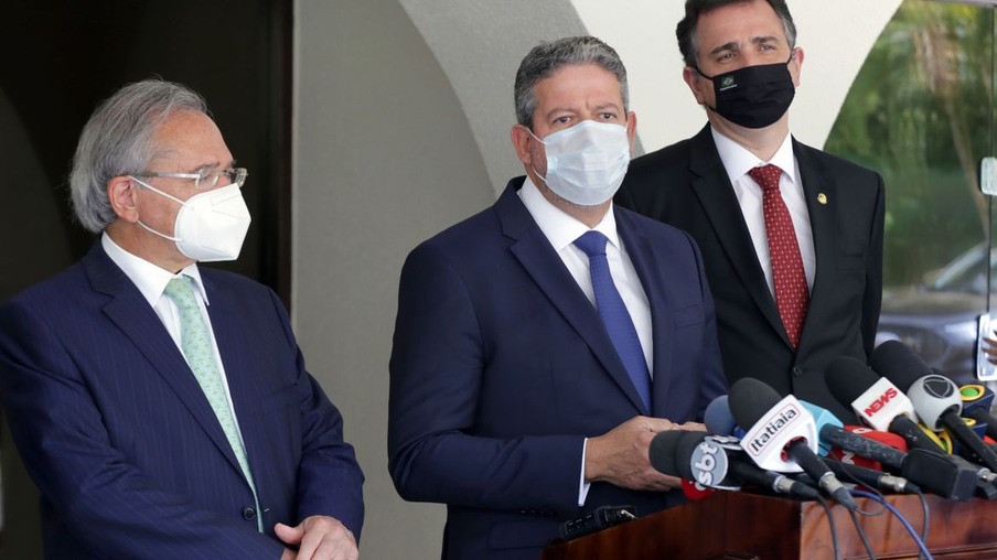 Guedes, Lira e Pacheco: “acordo” para os precatórios
Agência Câmara
