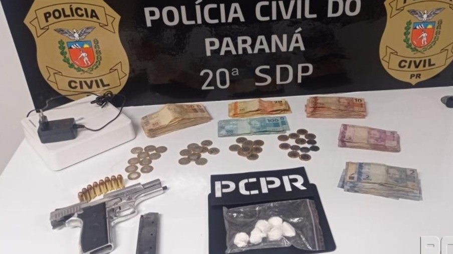 Polícia Civil de Toledo apreende Drogas e Arma de Fogo em loja conveniência na Vila Pioneira