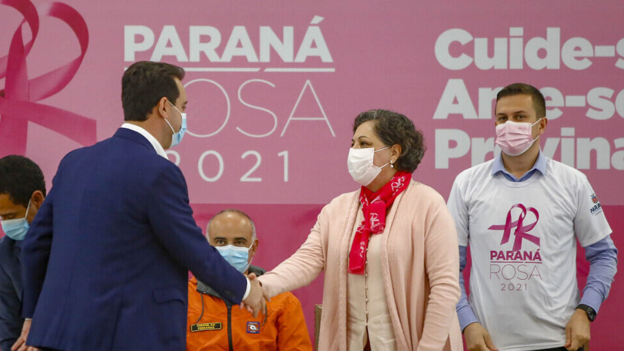 04.10.2021 - Governador Carlos Massa Ratinho Junior, participa da abertura do programa Parana Rosa 2021.
Foto Gilson Abreu/AEN