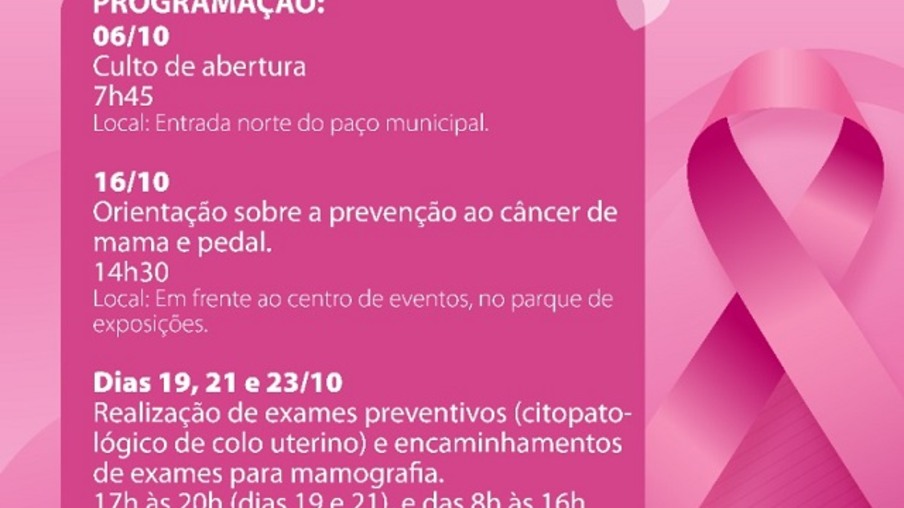 Outubro Rosa será aberto com culto na prefeitura de Marechal Rondon