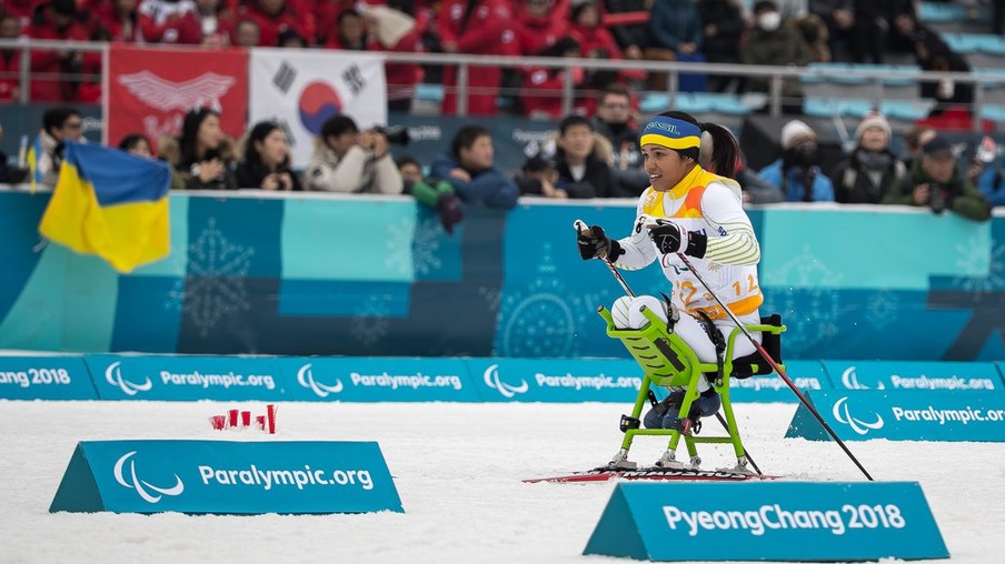 18.03.2018 - Jogos Paralimpicos de Inverno  - PyeongChang2018 - ski cross country  -Revezamento - Aline Rocha. Foto: Marcio Rodrigues/MPIX/CPB