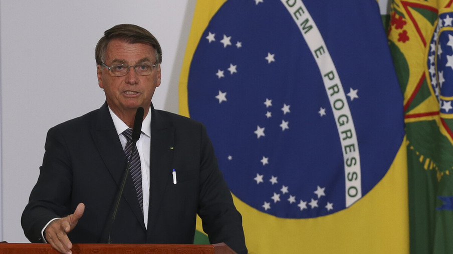 O presidente da República, Jair Bolsonaro participa do lançamento das Medidas de Fomento à Produção e ao Uso Sustentável do Biometano, no Palácio do Planalto