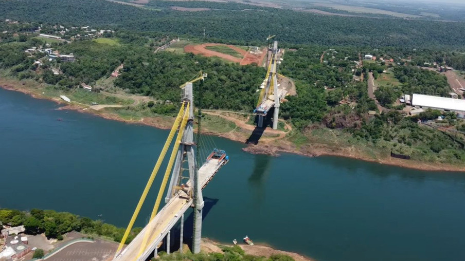 Ponte Brasil - Paraguai 78%  - Foz do Iguaçu, 24/02/2022