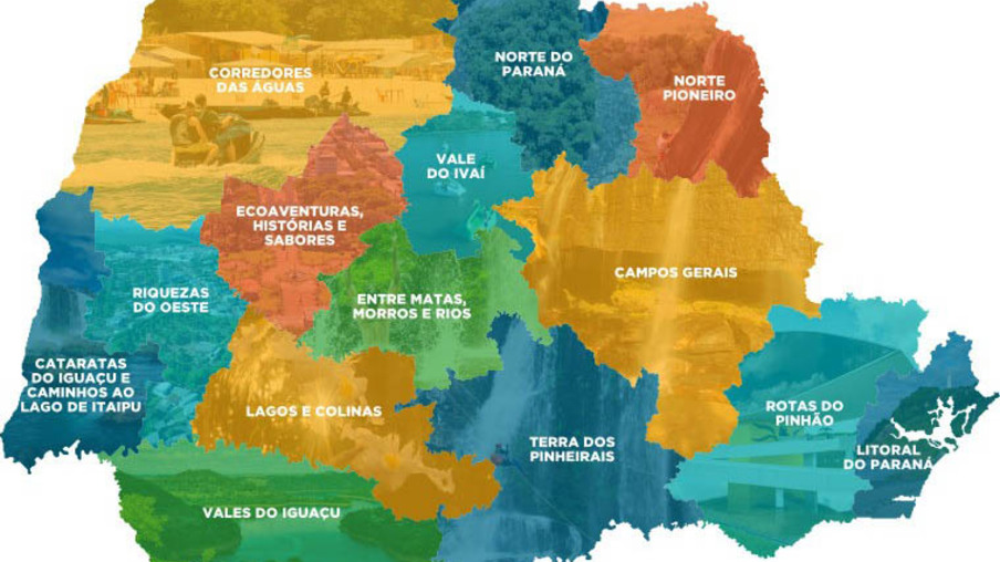 Paraná integra novo mapa do Ministério do Turismo com 210 cidades e 15 regiões turísticas