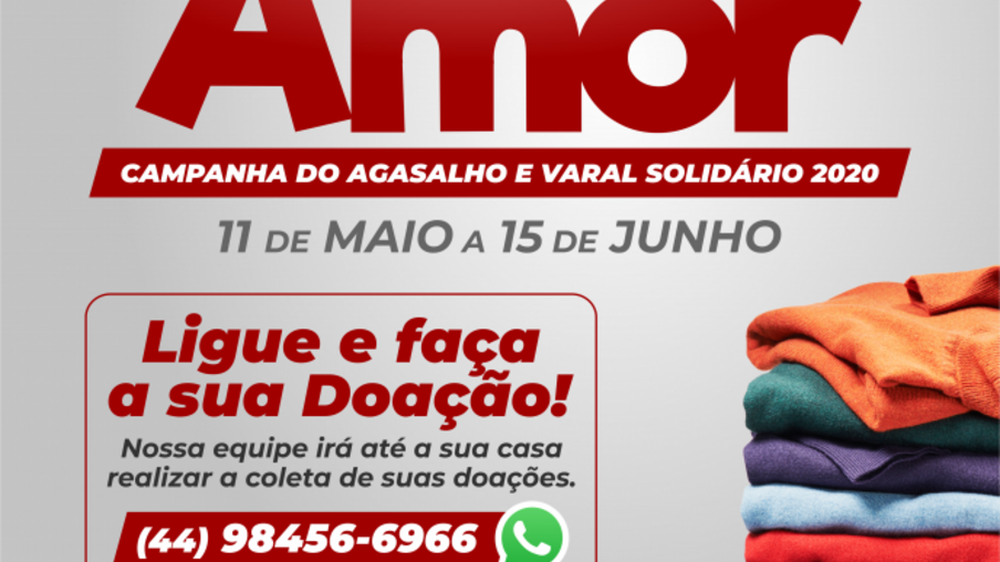 Espalhe Amor: Guaíra lança Campanha do Agasalho e Varal Solidário 2020