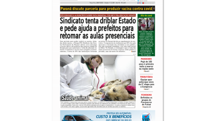 Jornal O Paraná | Edição completa do dia 28 de julho de 2020