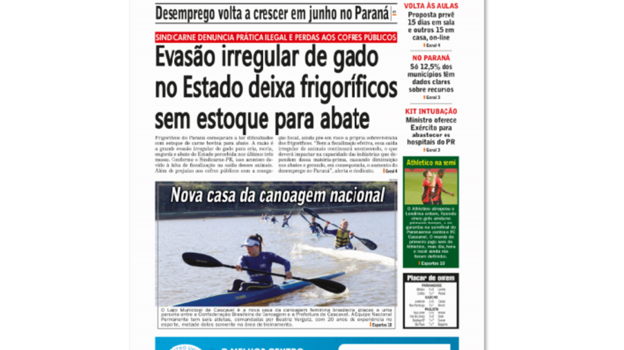 Jornal O Paraná | Edição do dia 24 de julho de 2020