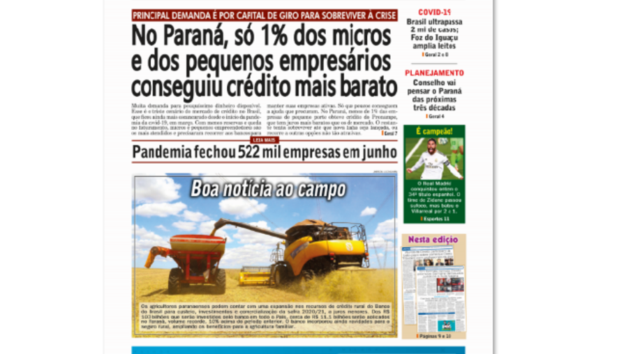 Jornal O Paraná | Edição do dia 17 de julho de 2020