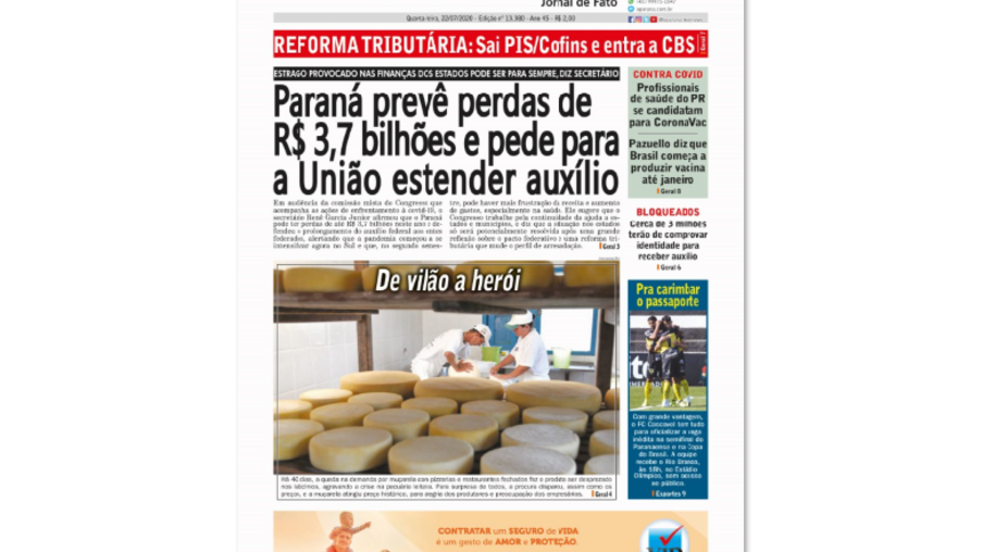 Jornal O Paraná | Edição do dia 22 de julho de 2020