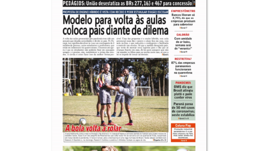 Jornal O Paraná | Edição de sábado (18) e domingo (19)