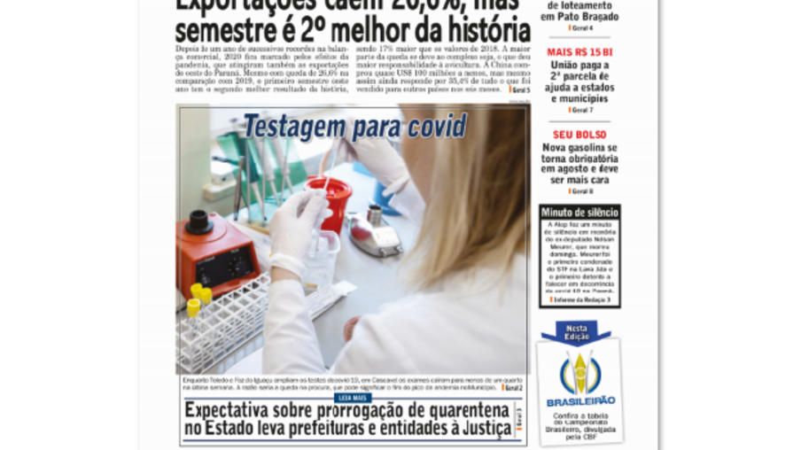 Jornal O Paraná | Edição do dia 14 de junho de 2020