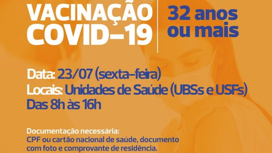 Público geral com 32 anos ou mais pode se vacinar em Cascavel a partir desta sexta-feira