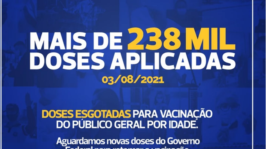 Covid-19: primeira dose da vacinação está novamente suspensa em Cascavel
