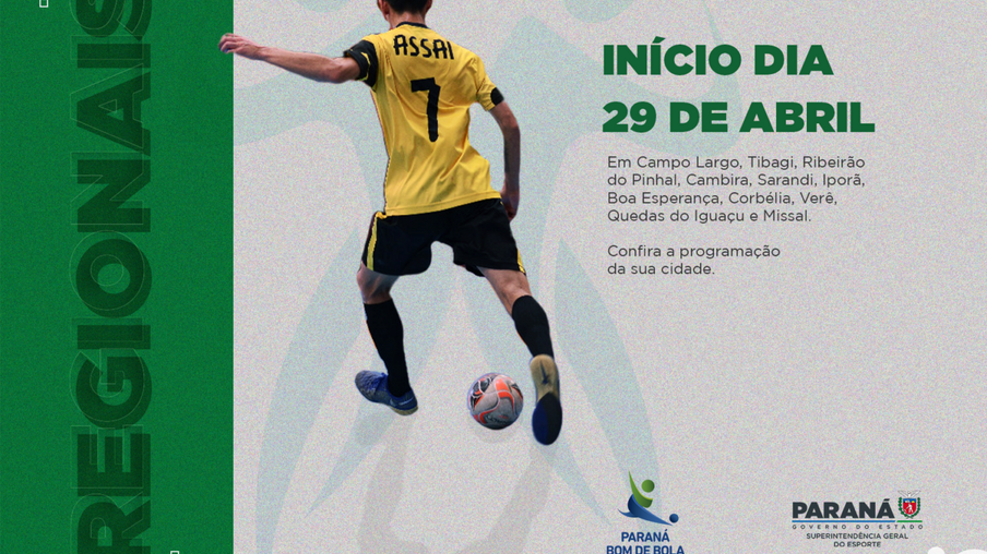Paraná Bom de Bola começa neste fim de semana com futebol masculino e feminino