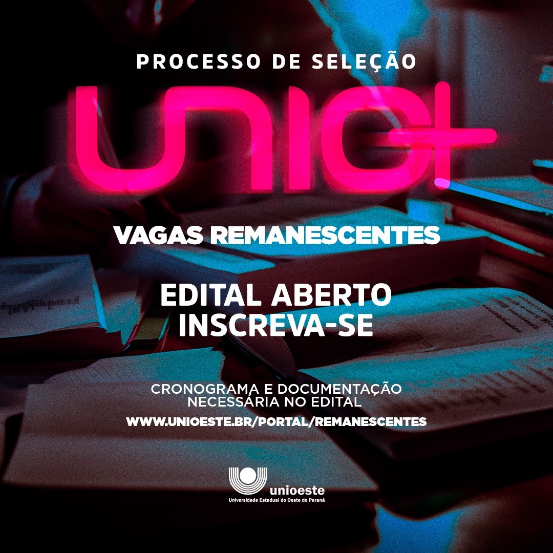 Unio+: Unioeste unifica seleção e abre inscrições para preencher vagas remanescentes