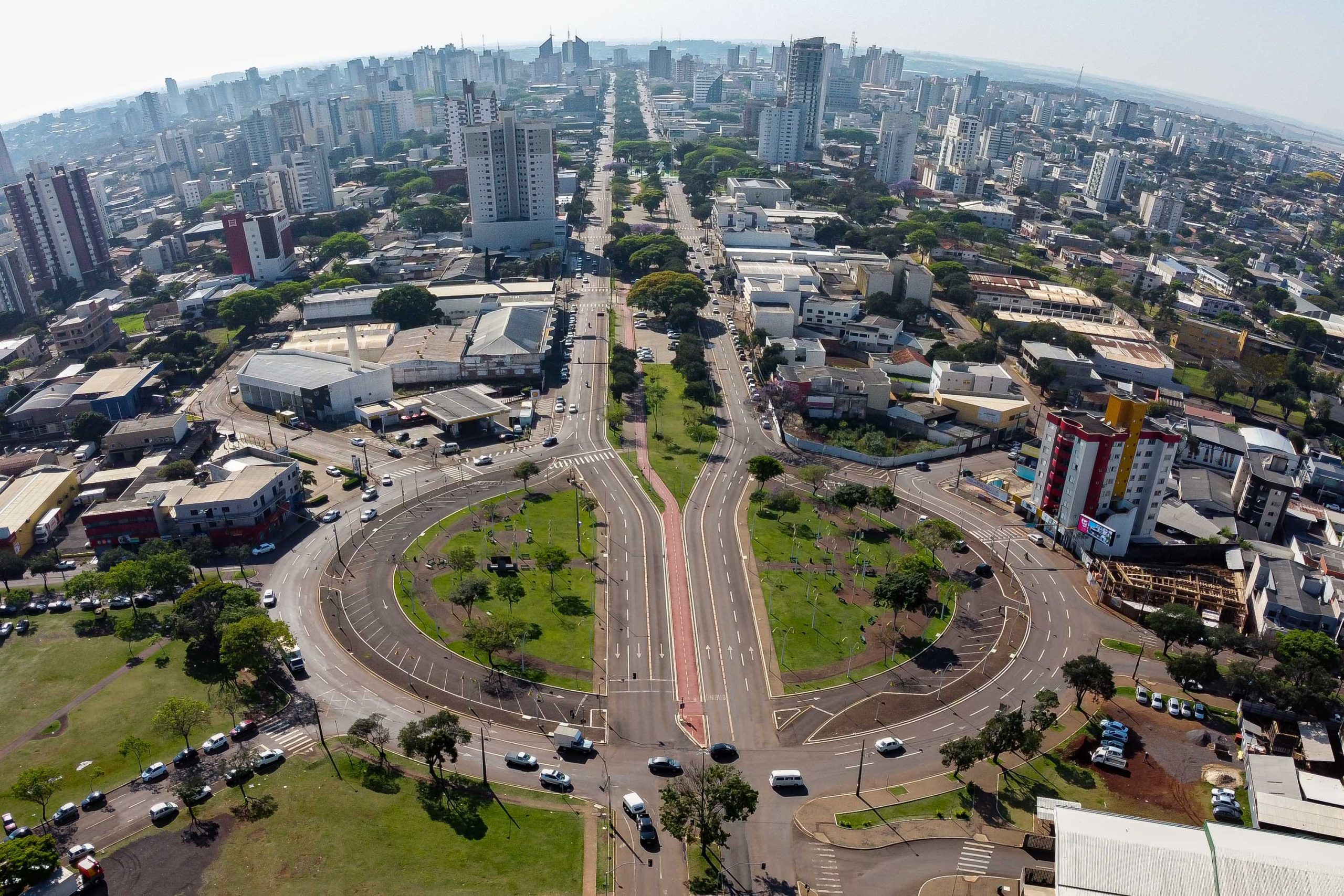 Cascavel, 21 de setembro de 2023 - Drone da cidade de Cascavel, localizada na região oeste do Paraná.