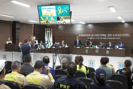 Cascavel dá início à campanha Maio Amarelo, enfatizando a importância da segurança no trânsito para todos os cidadãos - Foto: Secom
